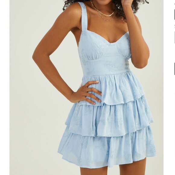 ALTAR'D STATE Roxie Floral Tiered Mini Dress SIZE S - Picture 2 of 16